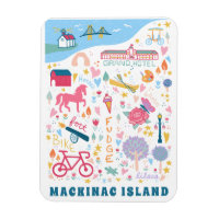 Isla Mackinac Mapa Michigan Cosas Favoritas