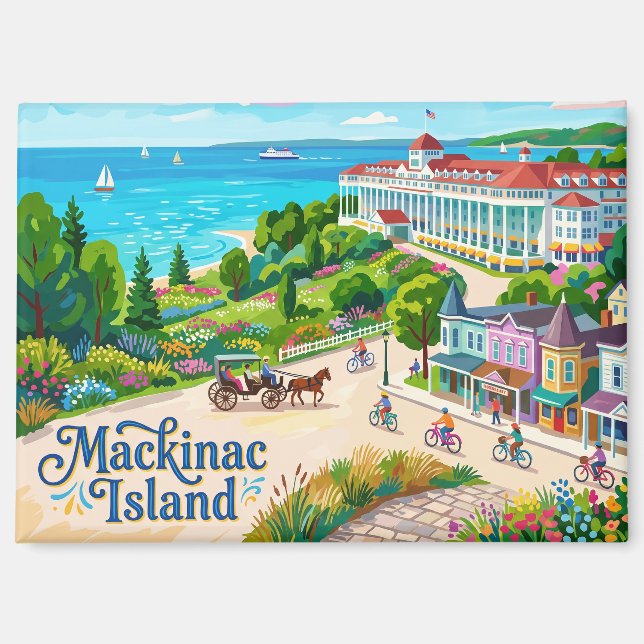 Imán Isla Mackinac Michigan (Anverso)