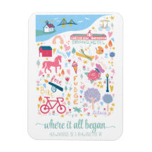 Isla Mackinac Michigan Mapa Personalizado coordena