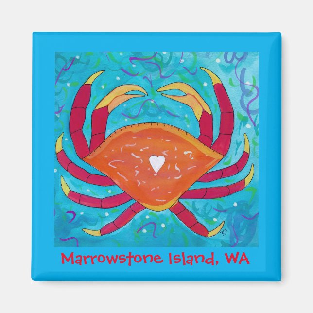 Imán Isla Marrowstone, WA Magnet (Frente)