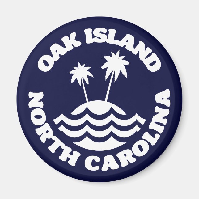 Imán Isla Oak, Carolina del Norte (Frente)