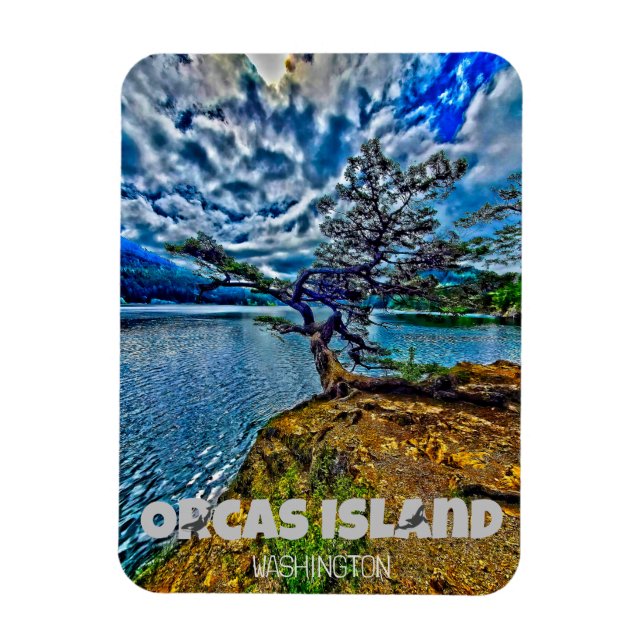 Imán Isla Orcas Washington (Vertical)