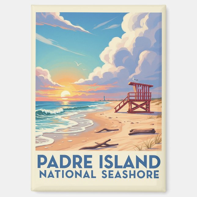 Imán Isla Padre de Texas (Anverso)