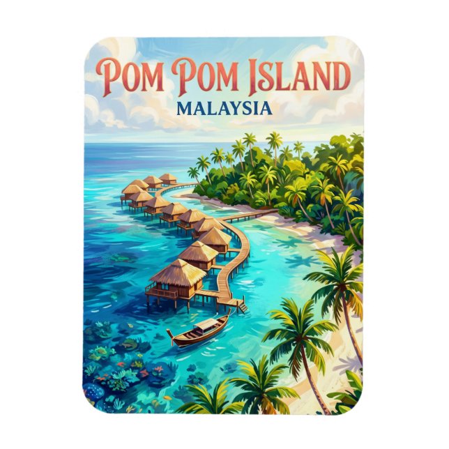 Imán Isla Pom Pom Malasia (Vertical)