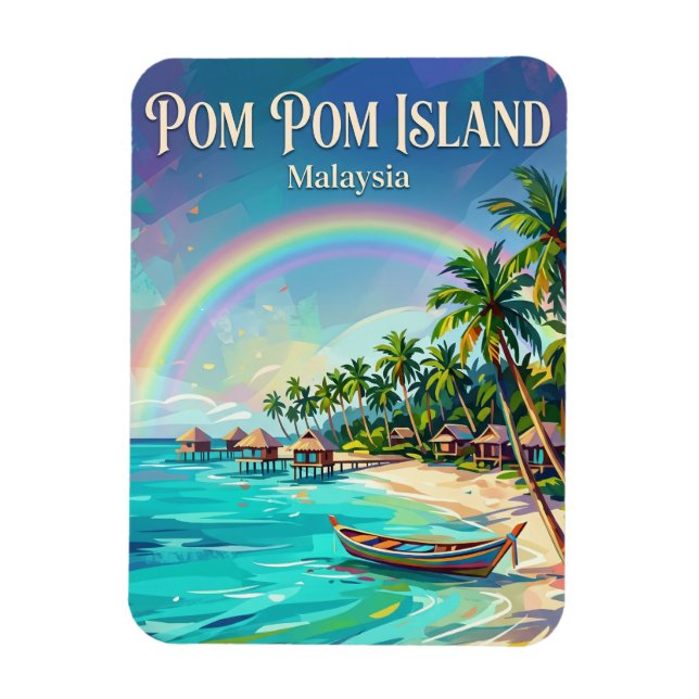 Imán Isla Pom Pom Malasia (Vertical)