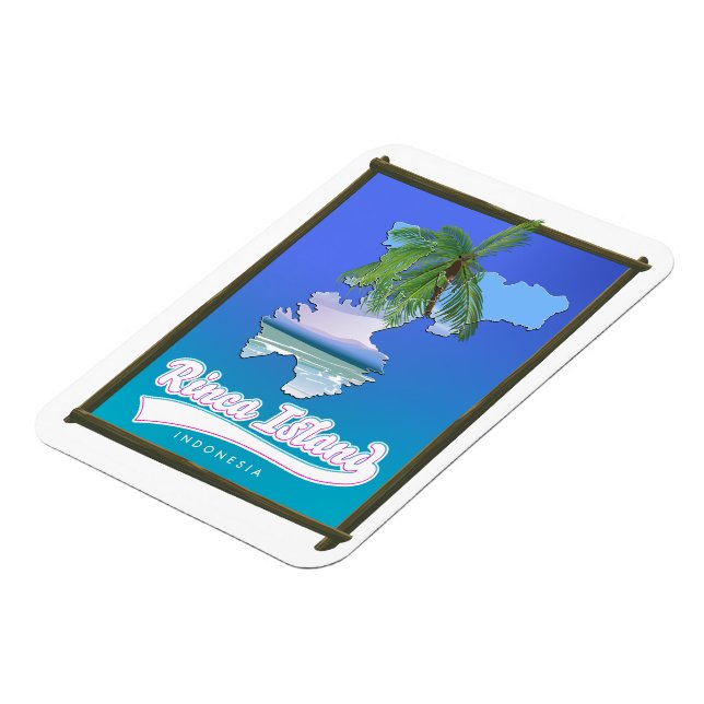 Imán Isla Rinca, Indonesia, mapa de viajes (Lado Izquierdo)