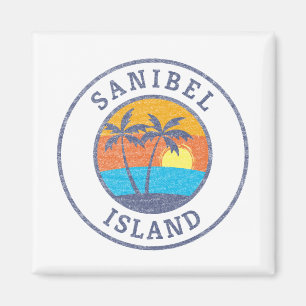 Imán Isla Sanibel, Florida, un anticuado estilo clásico