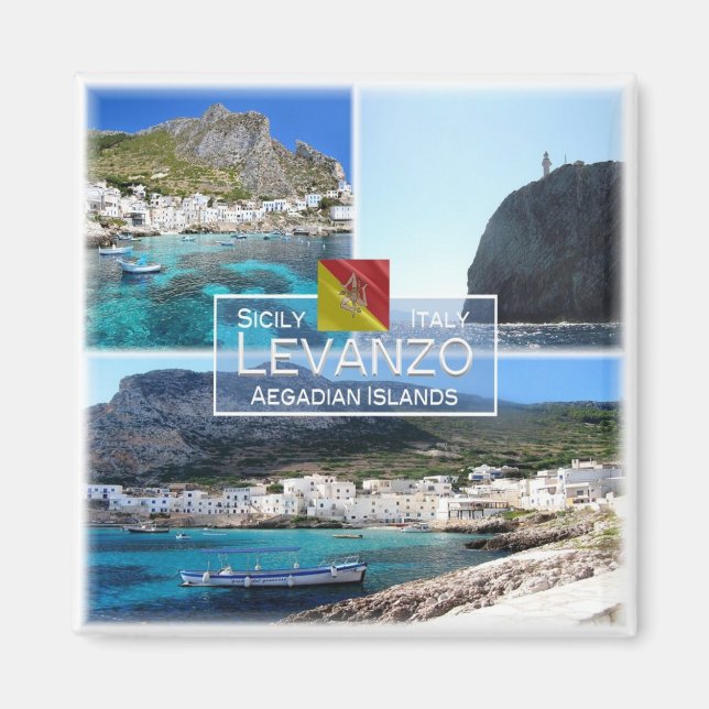 Imán ISLA SCL020 LEVANZO, Mosaico, Sicilia, Fridge (Frente)