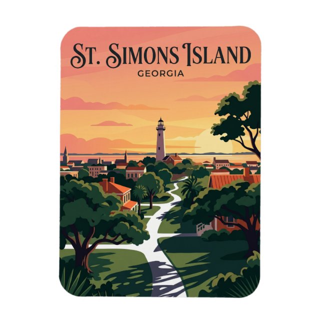 Imán Isla St. Simons EE. UU. (Vertical)