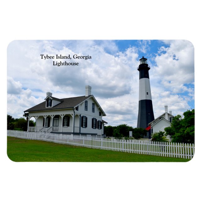 Imán Isla Tybee, faro de Georgia (Horizontal)