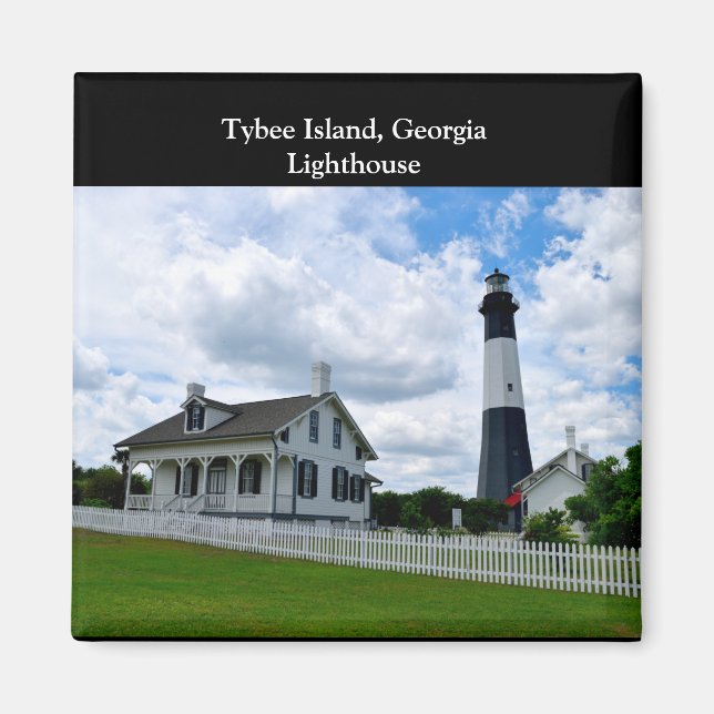 Imán Isla Tybee, faro de Georgia (Frente)