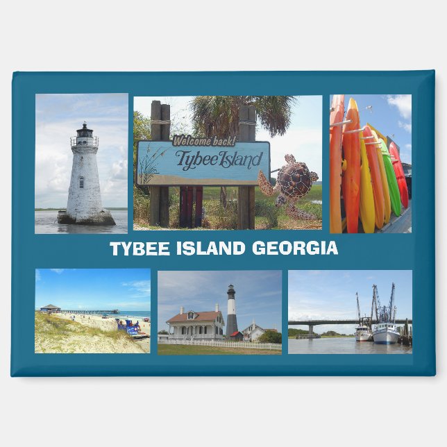 Imán Isla Tybee, Georgia (Anverso)