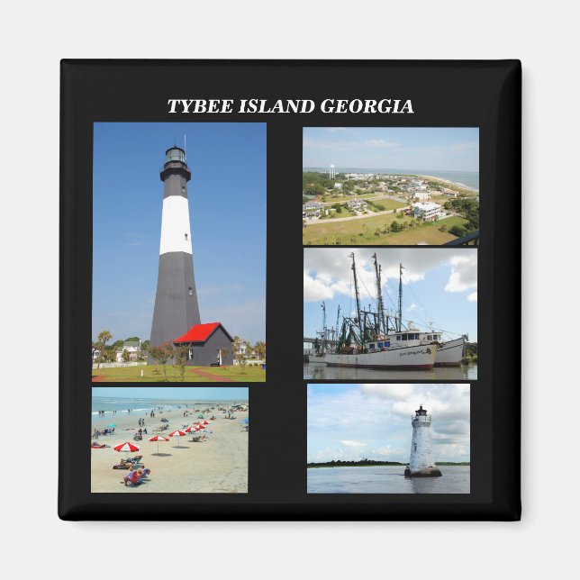 Imán Isla Tybee, Georgia (Frente)