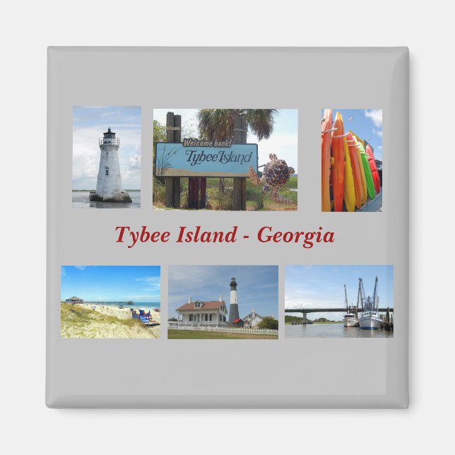 Imán Isla Tybee, Georgia (Frente)