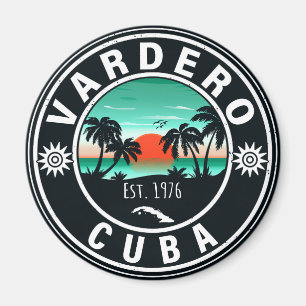 Imán Isla Varadero Cuba Retro Sunset Souvenirs 60