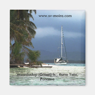 Imán Isla (verde) de Waisaladup, Kuna Yala, Panamá