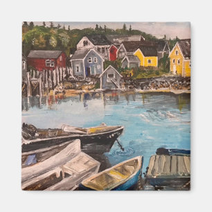 Imán Isla Vindelhaven, pintura de Maine