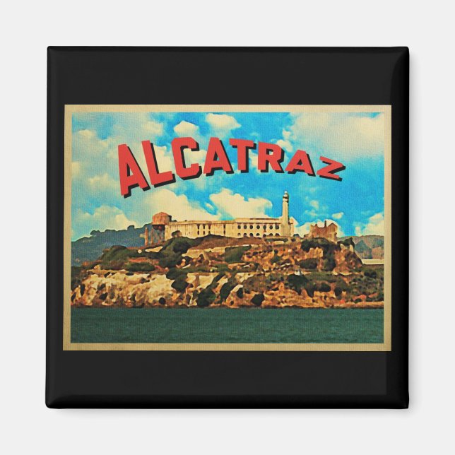 Imán Isla Vintage Alcatraz (Frente)