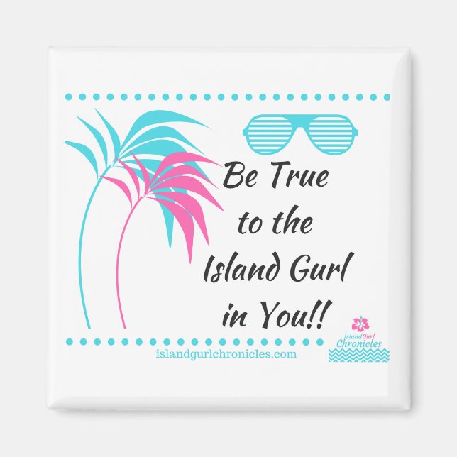 Imán Island Gurl Fridge Magnet (Frente)