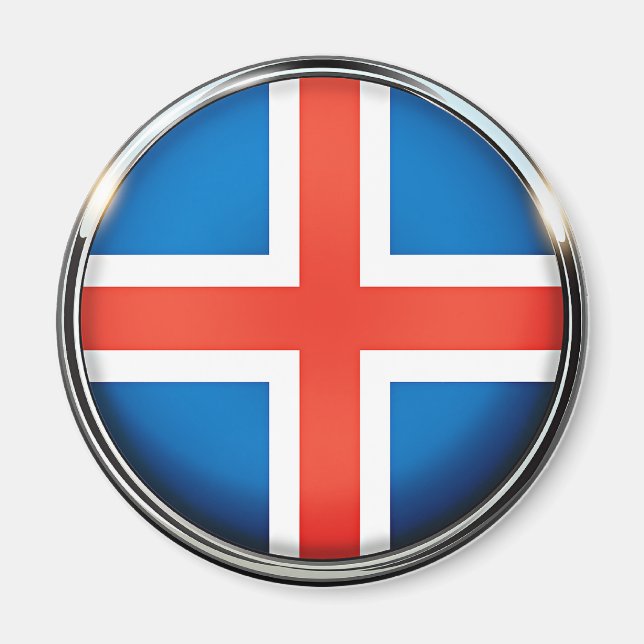 Imán Islandia, bandera, (Frente)