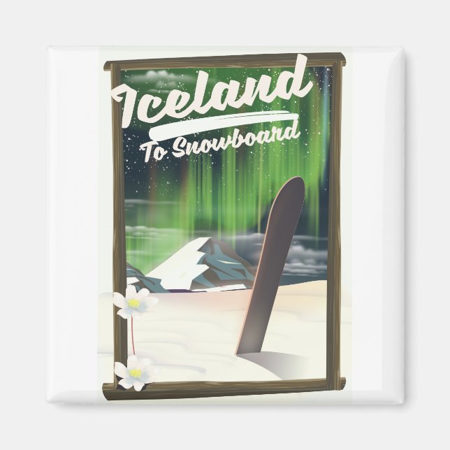Imán Islandia para hacer snowboard (Frente)