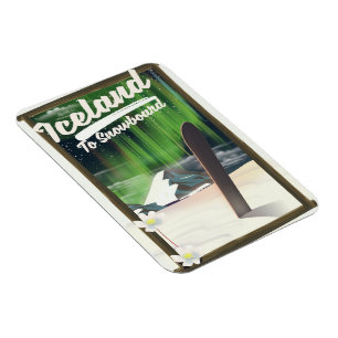 Imán Islandia y Snowboard
