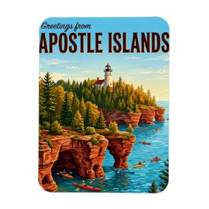 Imán Islas Apostle Parque Nacional Lacustre Wisconsin