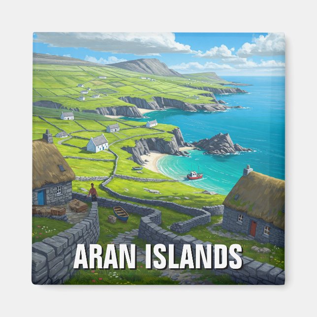 Imán Islas Aran Irlanda Viajes (Frente)