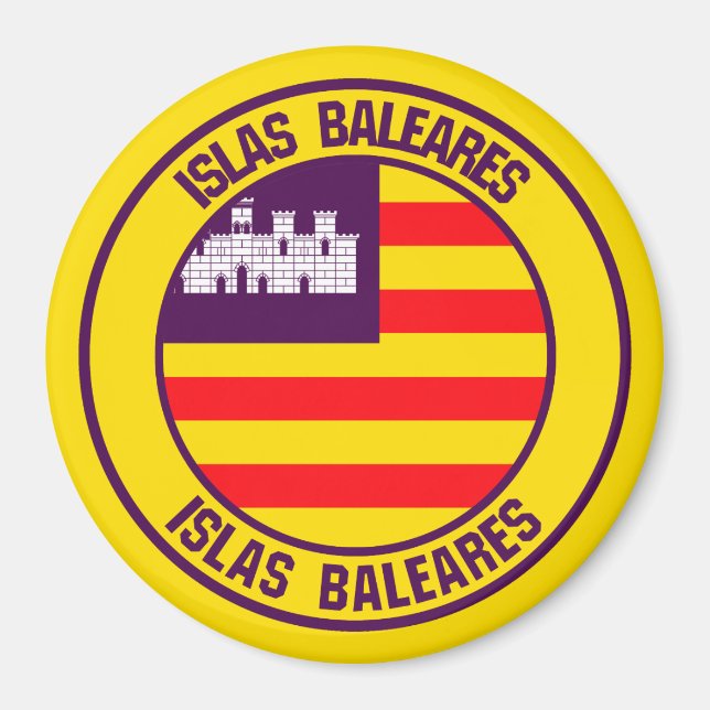 Imán Islas Baleares Round Emblem (Frente)