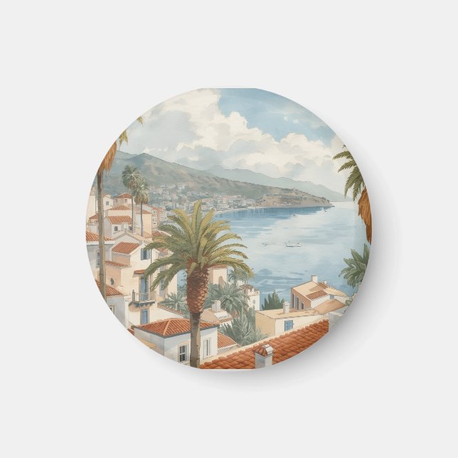 Imán Islas Baleares Viaje Francés Vintage (Frente)