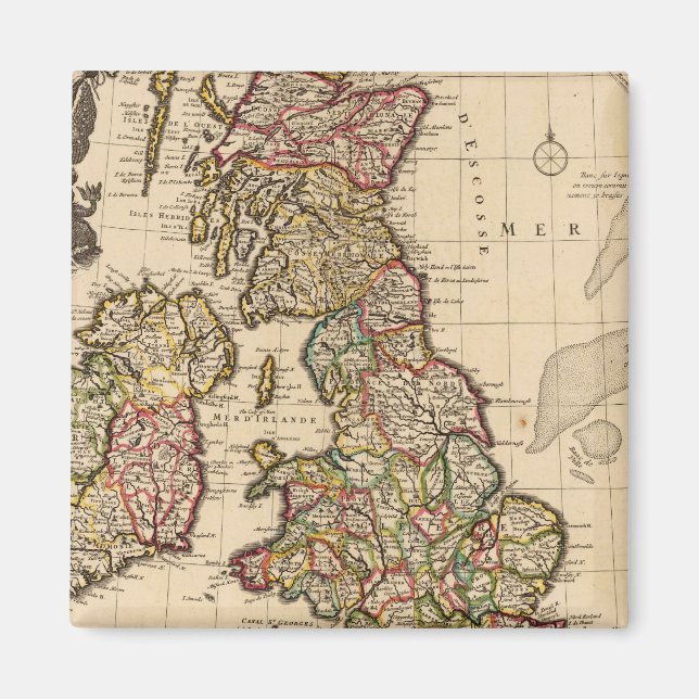 Imán Islas Británicas, Inglaterra, Irlanda (Frente)