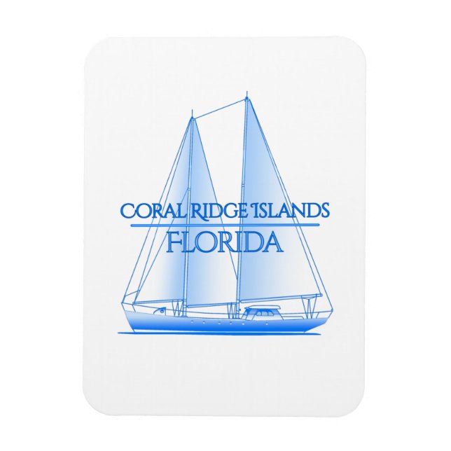 Imán Islas Coral Ridge Vela Náutica Costera Sailo (Vertical)