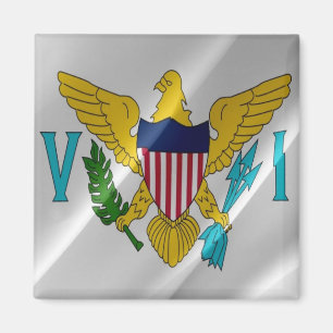 Imán ISLAS DE VIRGEN zVI002, Bandera ondulante, América