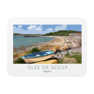Imán Islas del poster del ferrocarril de Scilly