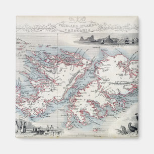 Imán Islas Falkland y Patagonia, de una serie de W