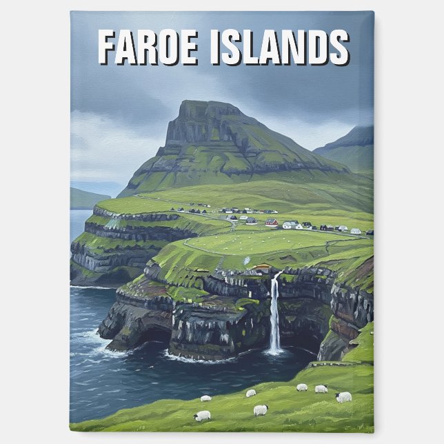 Imán Islas Feroe Dinamarca Viajes (Anverso)