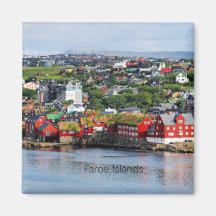 Imán Islas Feroe, vistas panorámicas de Torshavn