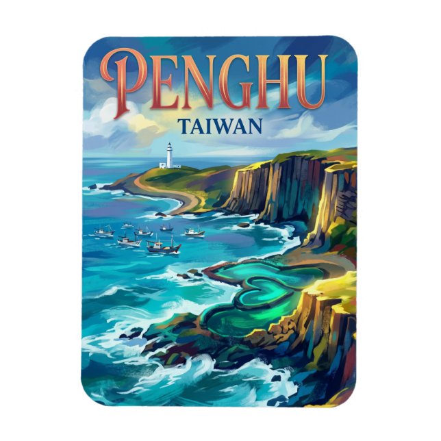 Imán Islas Penghu de Taiwán (Vertical)