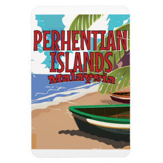 Imán Islas Perhentistas poster de viajes de Malasia