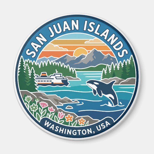 Imán Islas San Juan EE. UU. (Frente)