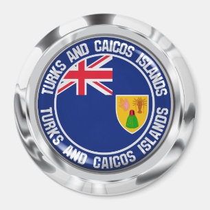 Imán Islas Turcas y Caicos rodean Emblem