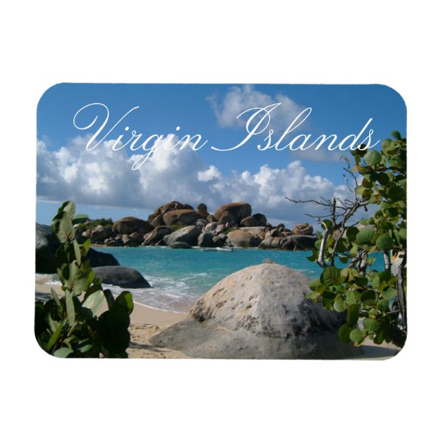 Imán Islas Vírgenes Británicas, Gorda, Playa de los Bañ (Horizontal)