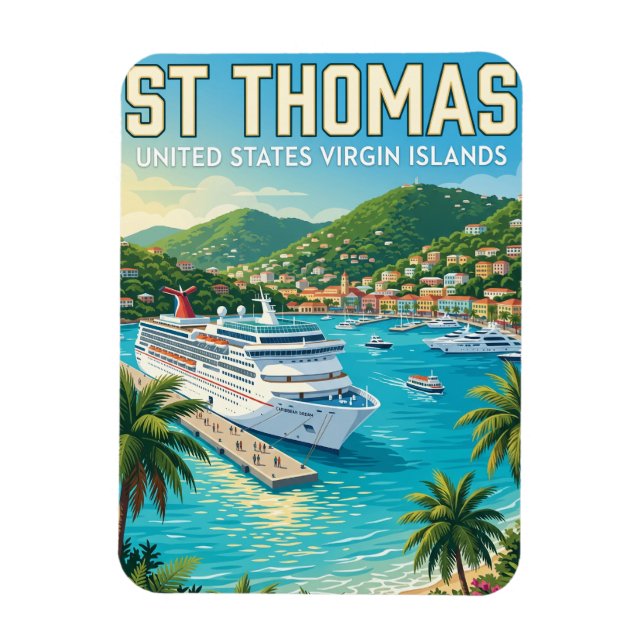 Imán Islas Vírgenes de EE. UU. San Tomás (Vertical)