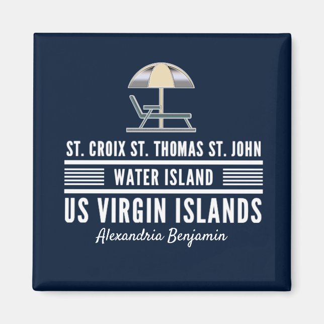 Imán Islas Vírgenes de los Estados Unidos USVI Caribe p (Frente)
