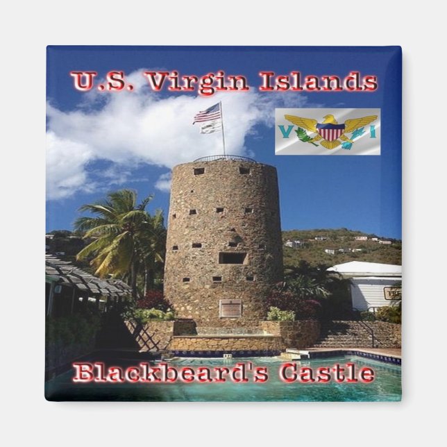 Imán ISLAS VIRGIN zVI005, Castillo de barba negra, Frid (Frente)