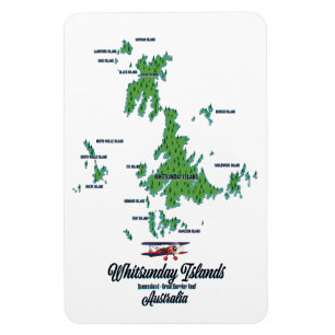 Imán Islas Whitsunday Australia cartel de mapa