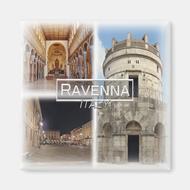 Imán IT1499 Europa, Italia, Rávena, nevera (Frente)