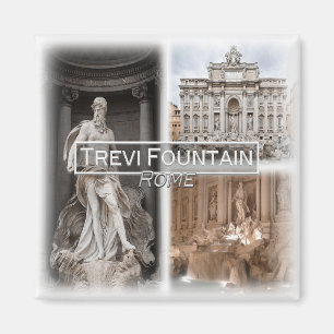 Imán IT1503 Europa, Italia, Roma, Fontana de Trevi, nev