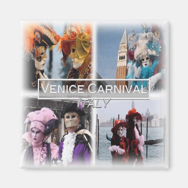 Imán IT3262 Europa, Italia, Carnaval de Venecia, nevera (Frente)