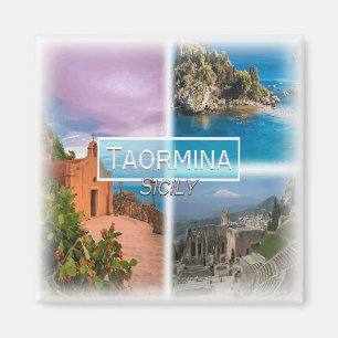 Imán IT3272 Europa, Italia, Sicilia, Taormina, nevera